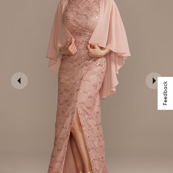 Oleg Cassini Dresses & Skirts - Oleg Cassini Elegant Pink Lace Maxi Dress